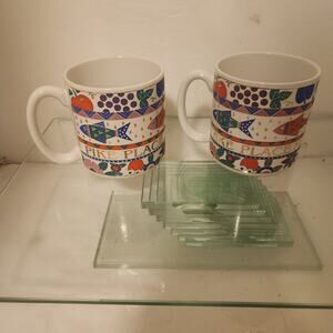 Seattle Pike Place Set of 2 Coffee Cups